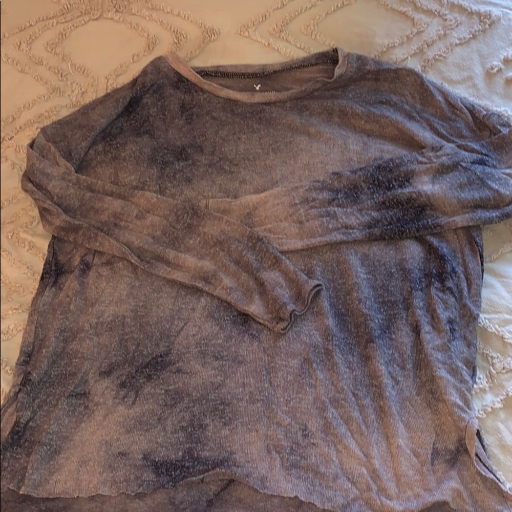 Purple tye-dye light sweater